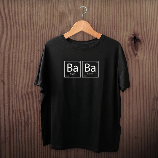 ASSEMA Babalar Günü Baskılı T-shirt - Siyah