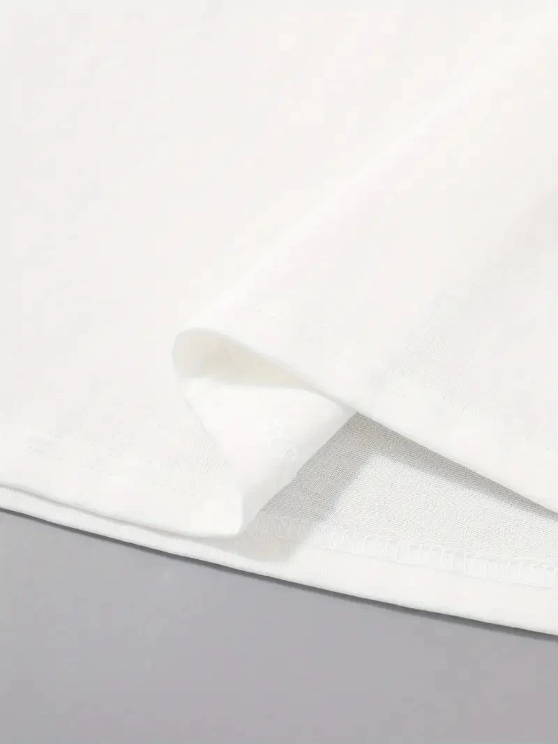 ASSEMA Erkek Palmiye Baskılı T-Shirt Kısa Kol Bisiklet Yaka Regular Fit Rahat Kalıp Tişört -  Beyaz