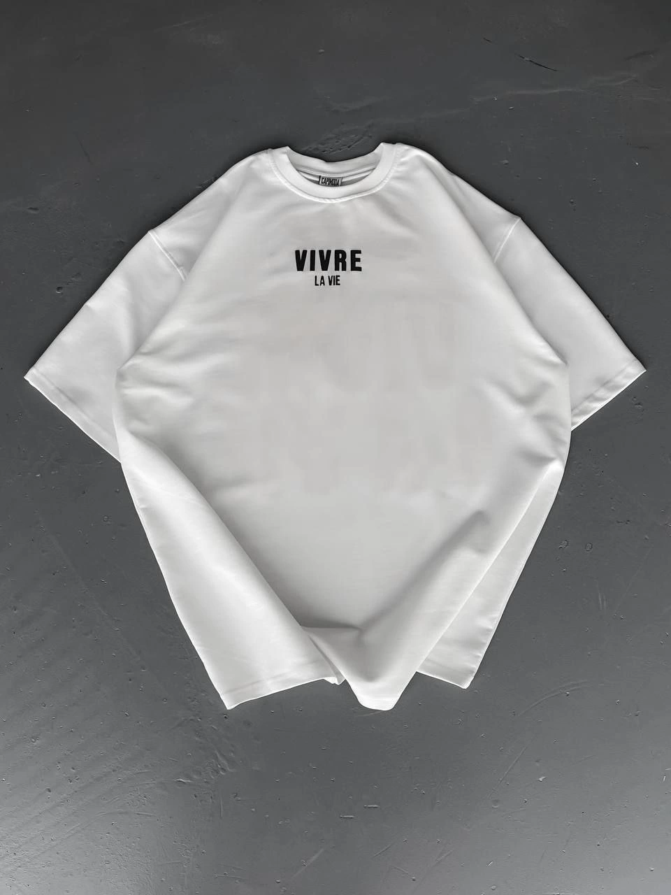 ASSEMA Erkek Baskılı Oversize Bisiklet Yaka Kısa kol  T-shirt - Beyaz