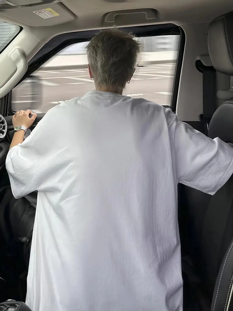 ASSEMA Erkek Baskılı Tişort Kısa Kol Bisiklet Yaka Ovarsize T-Shirt - - Beyaz