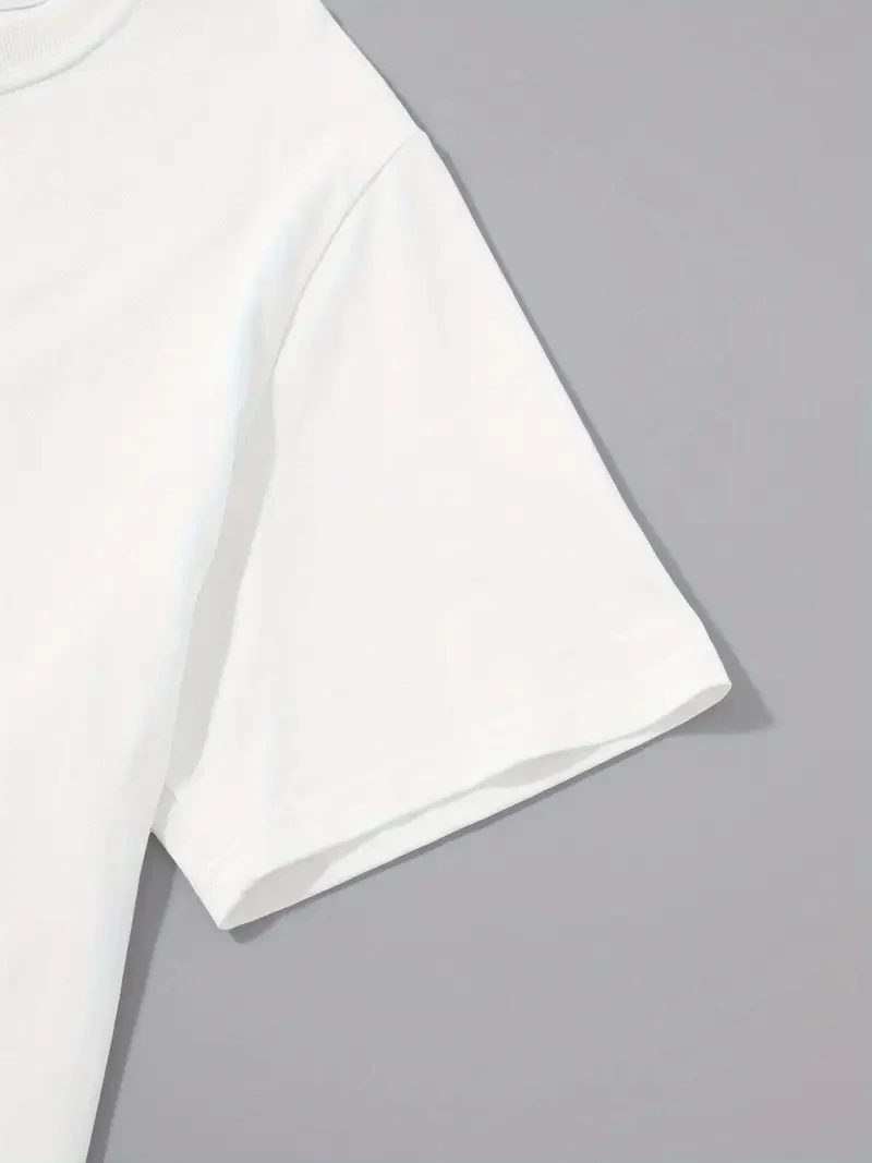 ASSEMA Erkek Sarj %1 Baskılı T-Shirt Kısa Kol Bisiklet Yaka Regular Fit Tişört - Beyaz