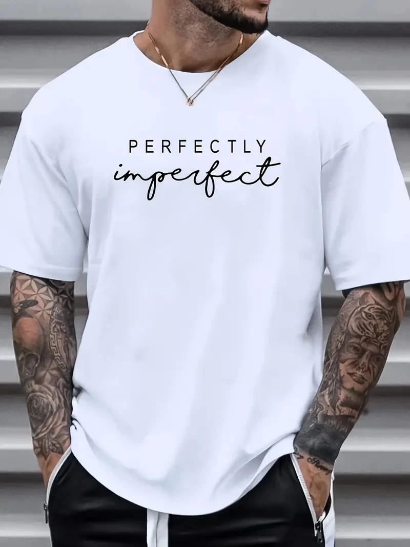 ASSEMA Erkek PERFECTLY Baskılı Kısa Kol tişört - Beyaz