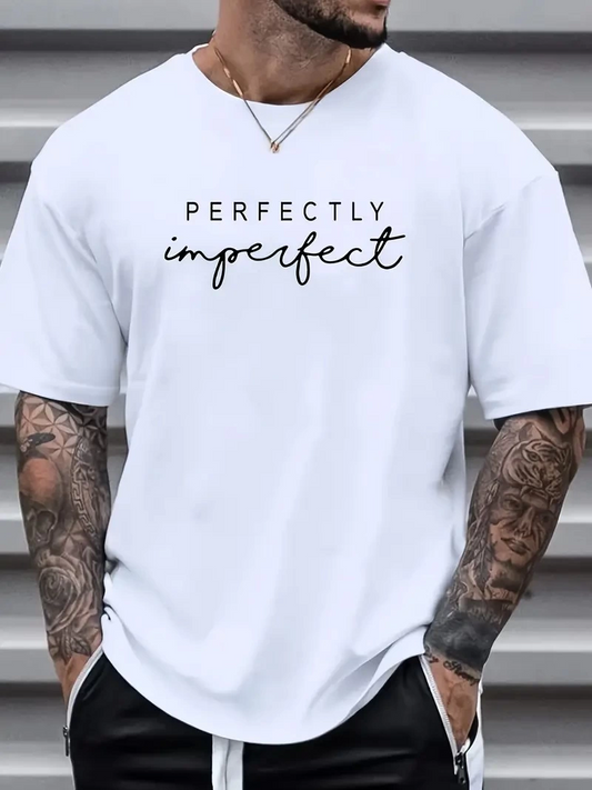 ASSEMA Erkek PERFECTLY Baskılı Kısa Kol tişört - Beyaz