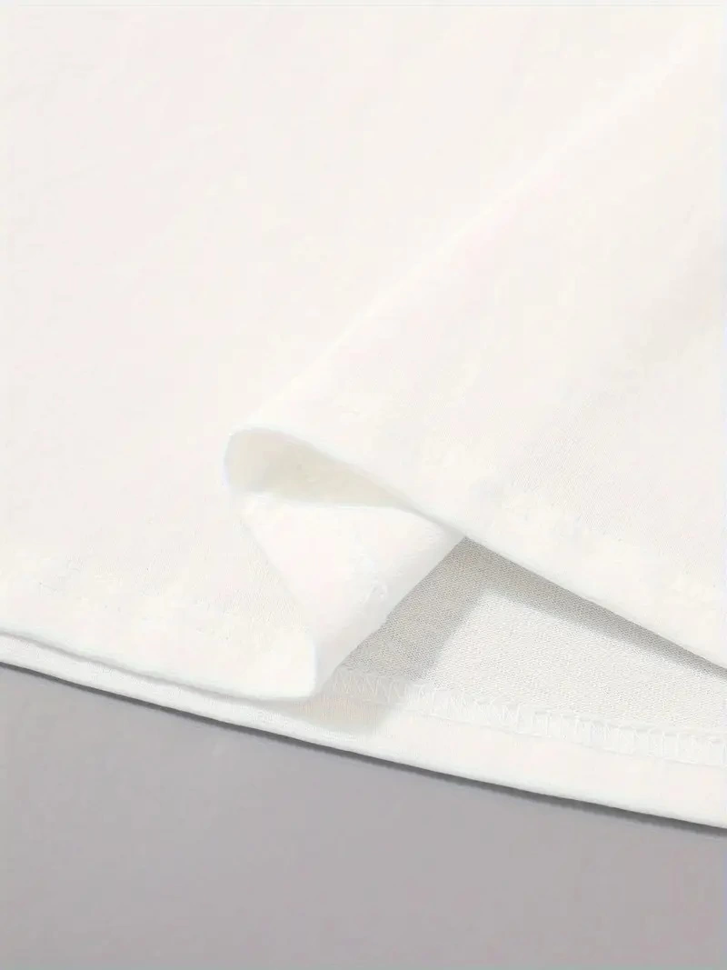 ASSEMA Erkek Sarj %1 Baskılı T-Shirt Kısa Kol Bisiklet Yaka Regular Fit Tişört - Beyaz