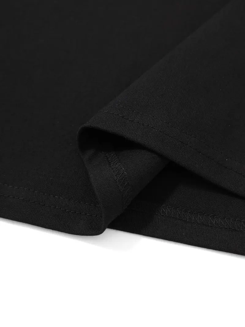 ASSEMA Erkek Sarj %1 Baskılı T-Shirt Kısa Kol Bisiklet Yaka Regular Fit Tişört - - Siyah
