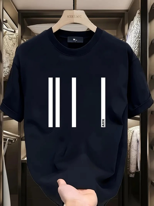 ASSEMA Kadın Baskılı Bisiklet Yaka Ovarsize Kısa kol T-shirt - Siyah
