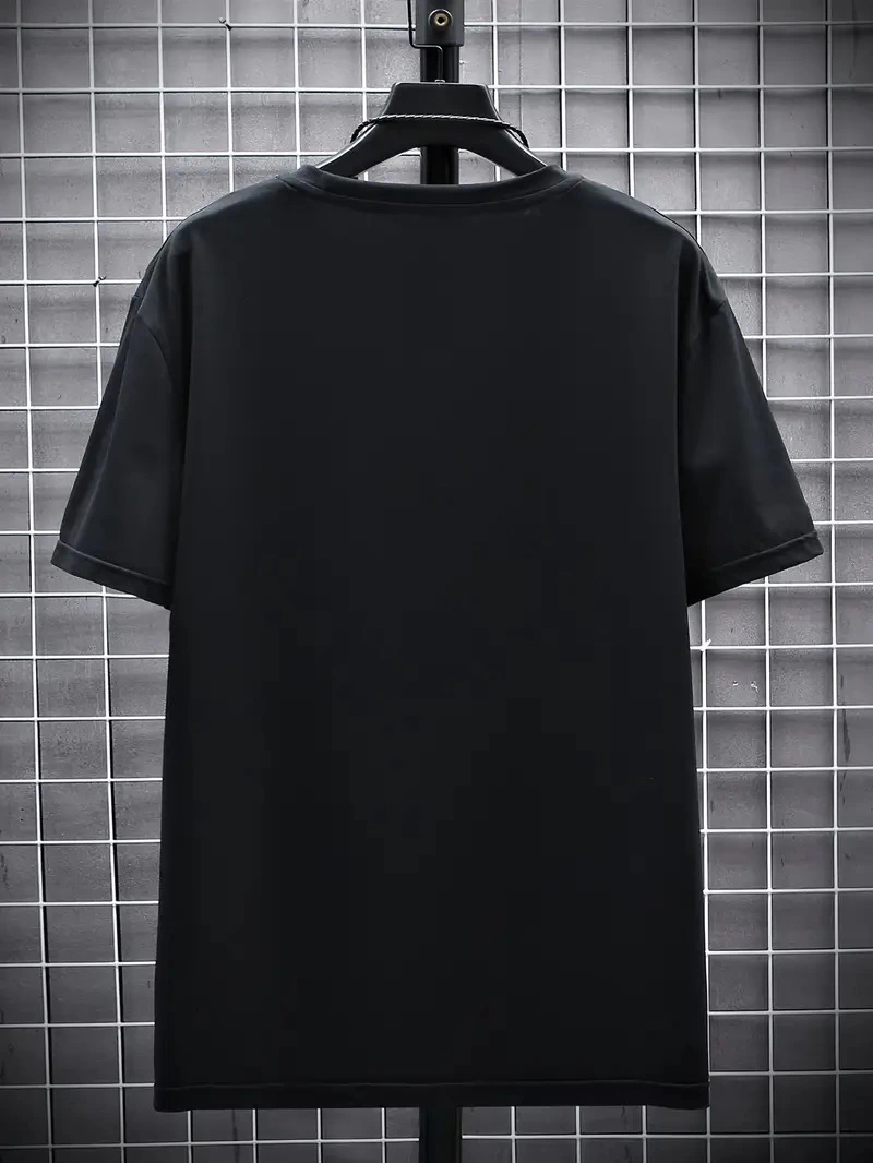 ASSEMA Erkek Penye Compack FUTRE Baskılı Kısa Kol Bisiklet Yaka T-shirt - Siyah