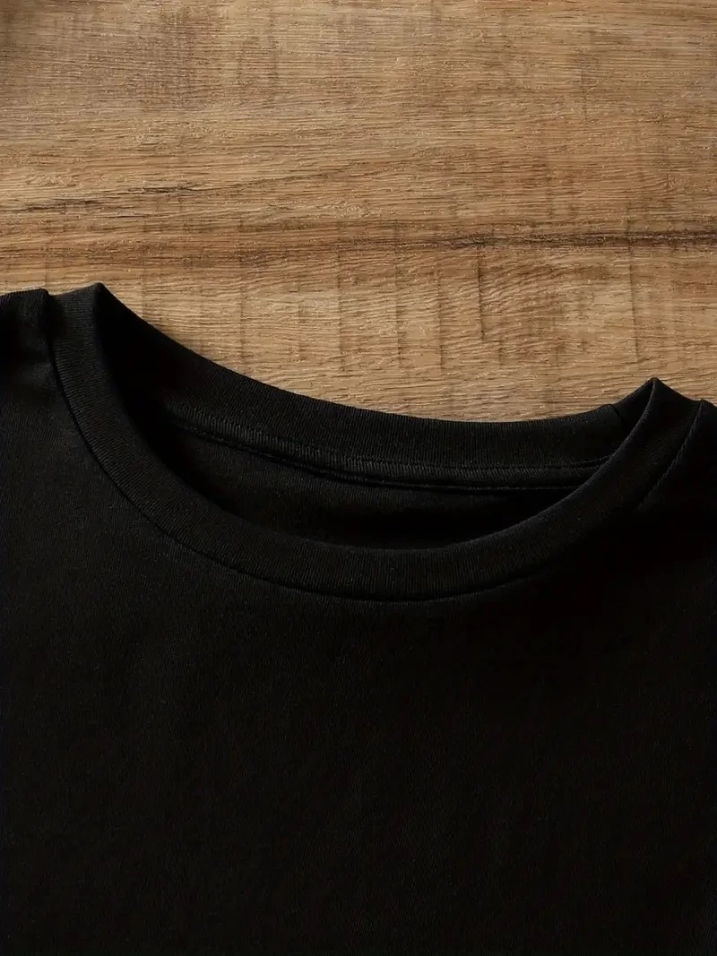 ASSEMA Kadın Penye Compack Tişort Ayı Baskılı Bisiklet Yaka Kısa Kol T-shirt - Siyah