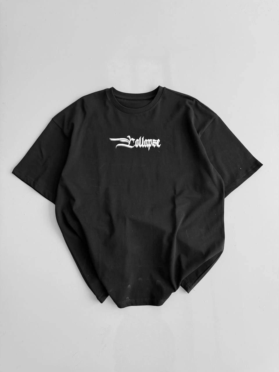 ASSEMA Erkek Penye Compack Baskılı Bisiklet Yaka Kısa Kol Yazlık T-shirt - Siyah