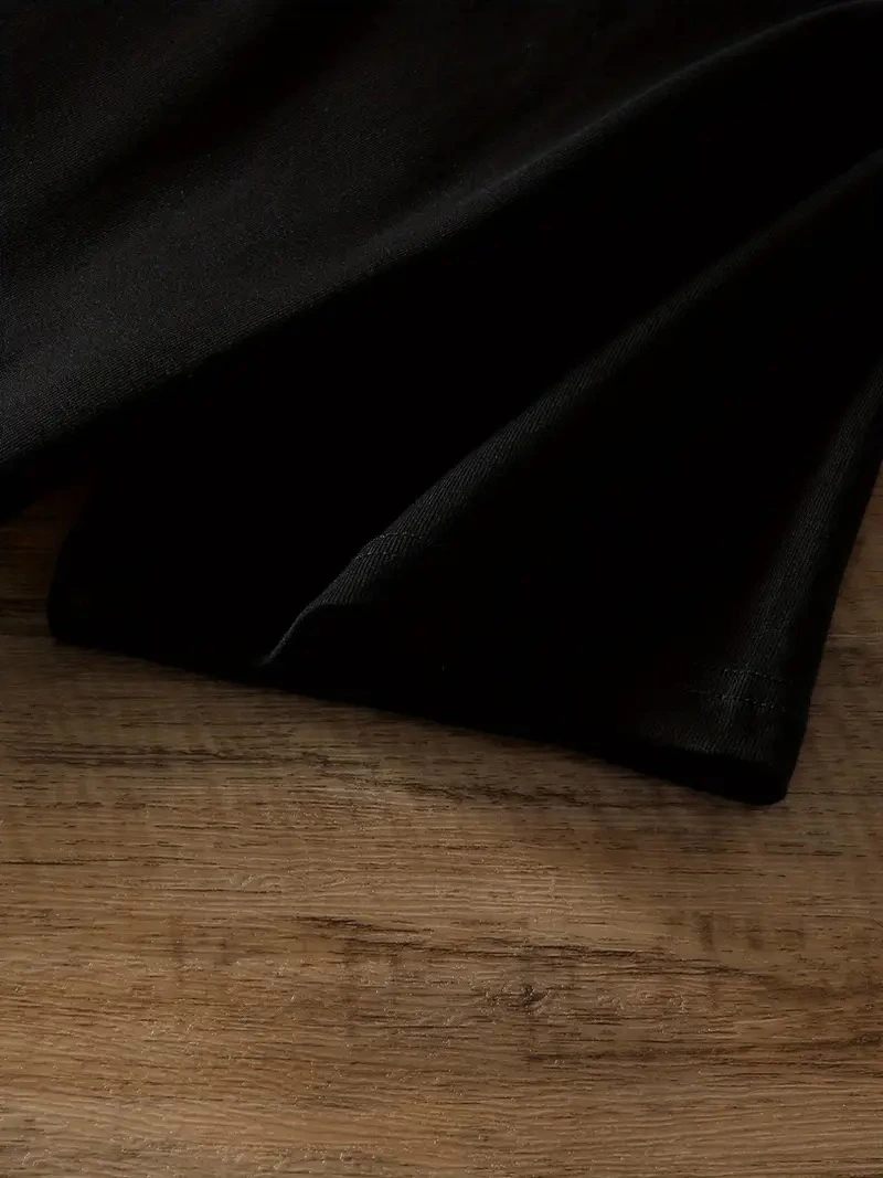 ASSEMA Kadın Penye Compack Tişort Ayı Baskılı Bisiklet Yaka Kısa Kol T-shirt - Siyah