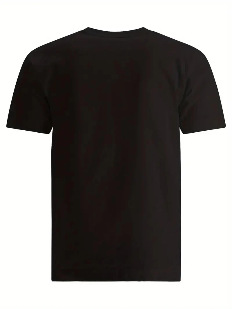 ASSEMA Erkek Baskılı T-Shirt Kısa Kol Bisiklet Yaka Regular Fit Rahat Kalıp Tişört - Siyah