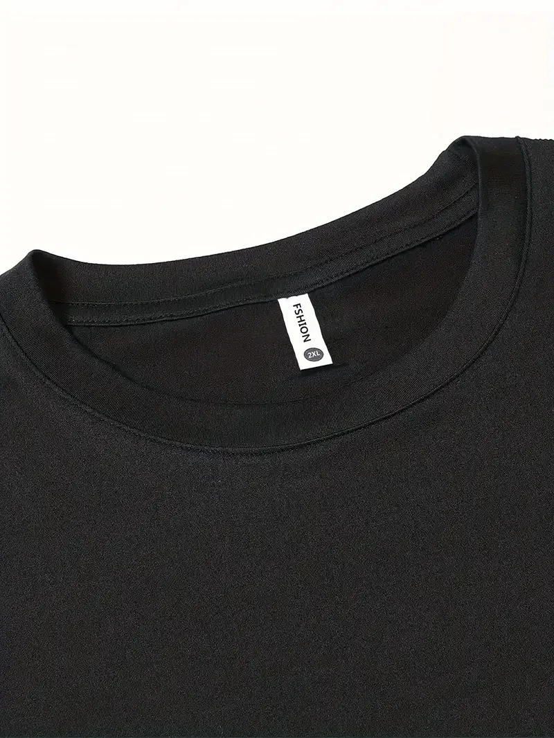 ASSEMA Erkek Baskılı Bisiklet Yaka Kısa Kol T-shirt - Siyah