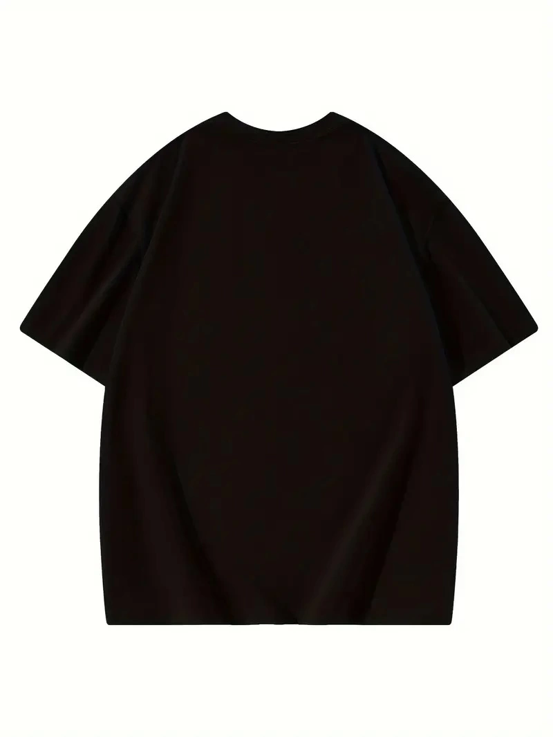 ASSEMA Kadın Thousand Baskılı Oversize Bisiklet Yaka T-shirt - Siyah
