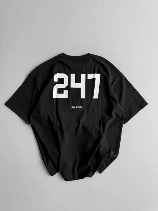 ASSEMA Erkek Penye Compack Baskılı Bisiklet Yaka Kısa Kol Yazlık T-shirt - Siyah