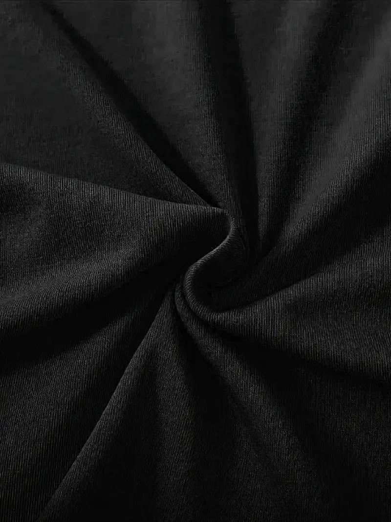 ASSEMA Kadın fiyonk baskılı oversize Kısa Kol t-shirt- Siyah