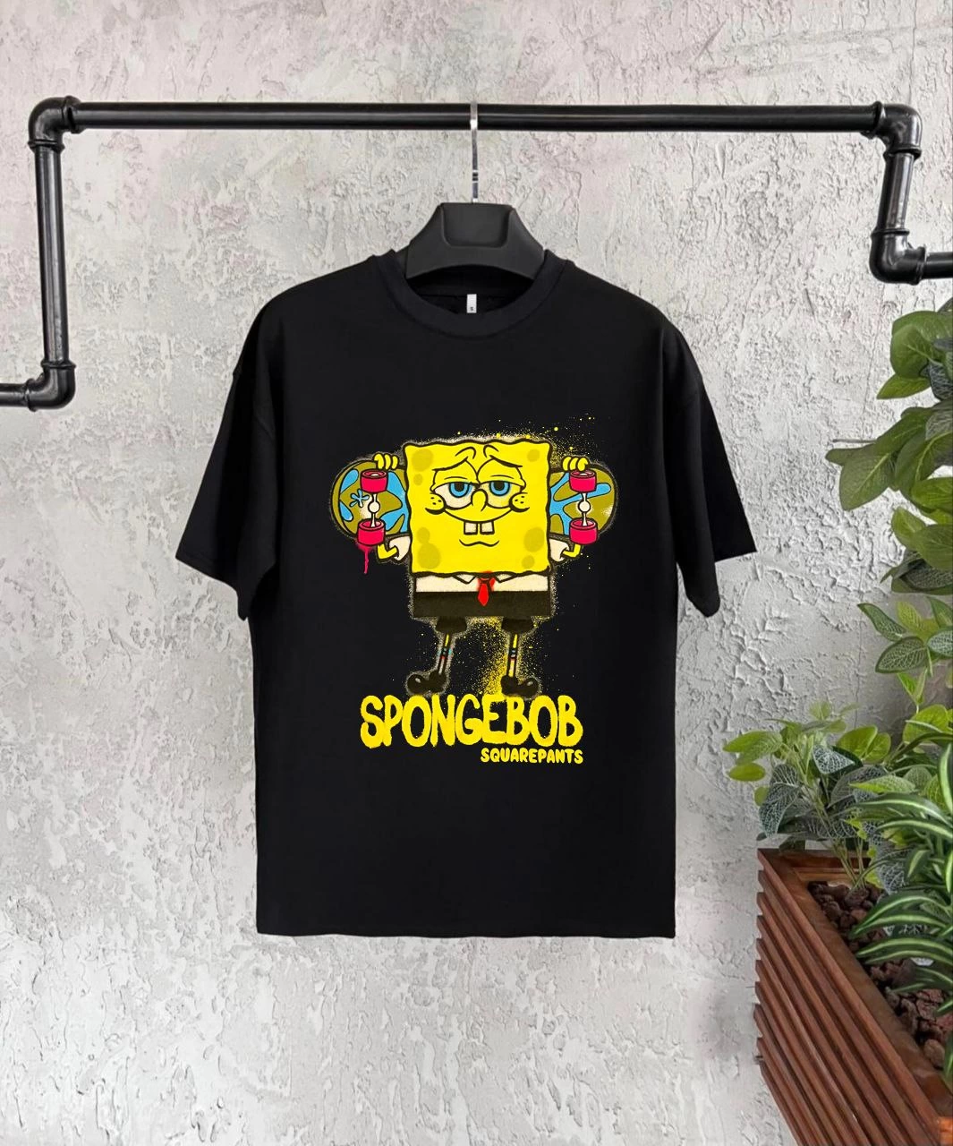 ASSEMA Bisiklet Yaka Kısa Kol Çocuk Baskılı T-Shirt - Siyah