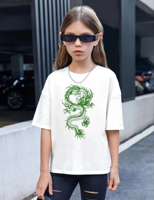 ASSEMA Çocuk Unisex Baskılı T-Shirt - Beyaz