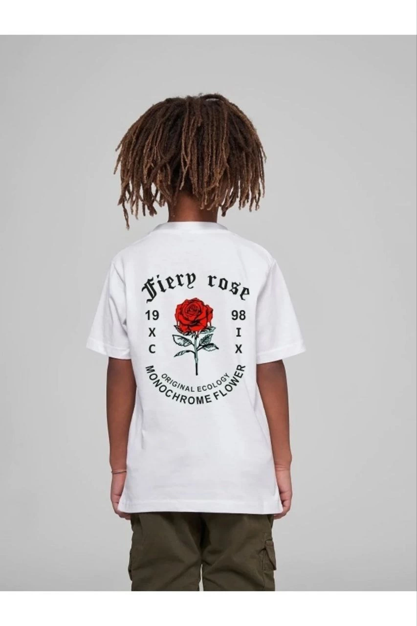 ASSEMA Çocuk Unisex Baskılı T-Shirt - Beyaz