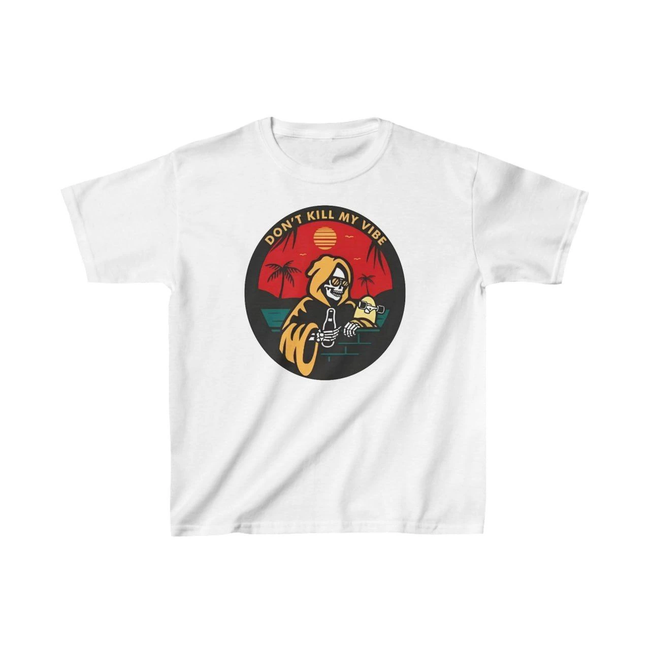ASSEMA Çocuk Unisex Baskılı T-Shirt - Beyaz