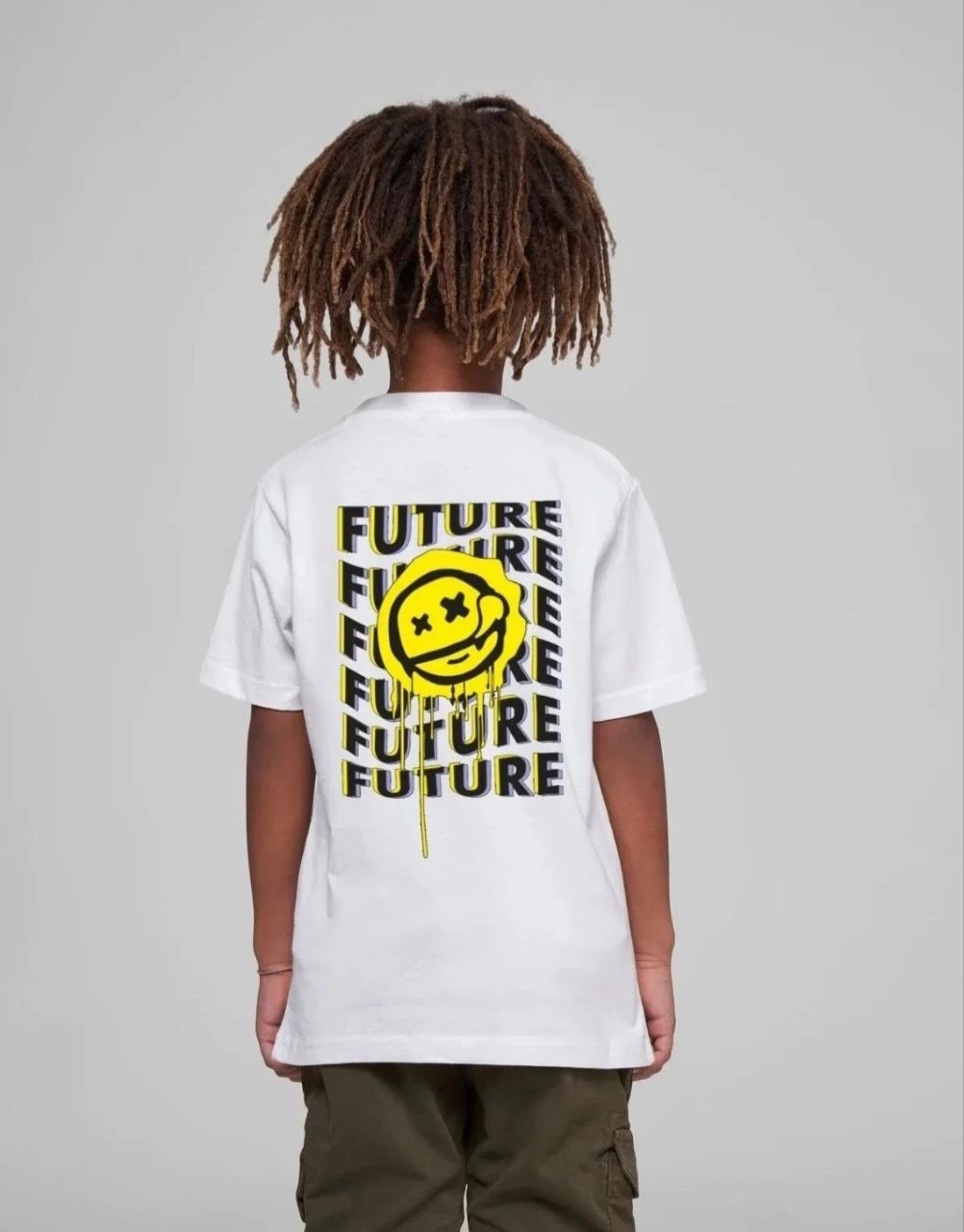 ASSEMA Çocuk Unisex Baskılı T-Shirt - Beyaz