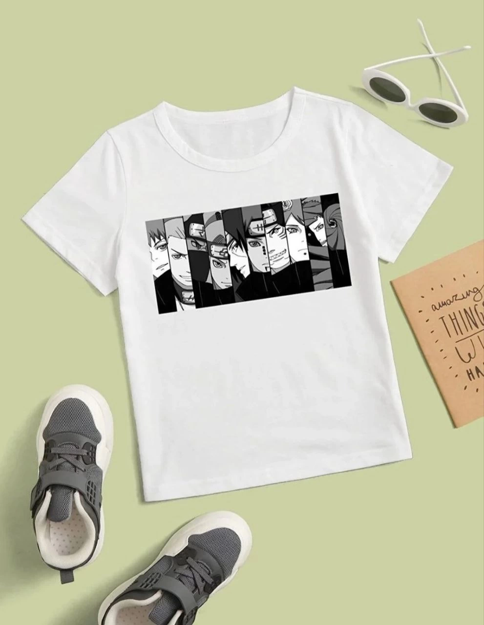 ASSEMA Çocuk Unisex Baskılı T-Shirt - Beyaz