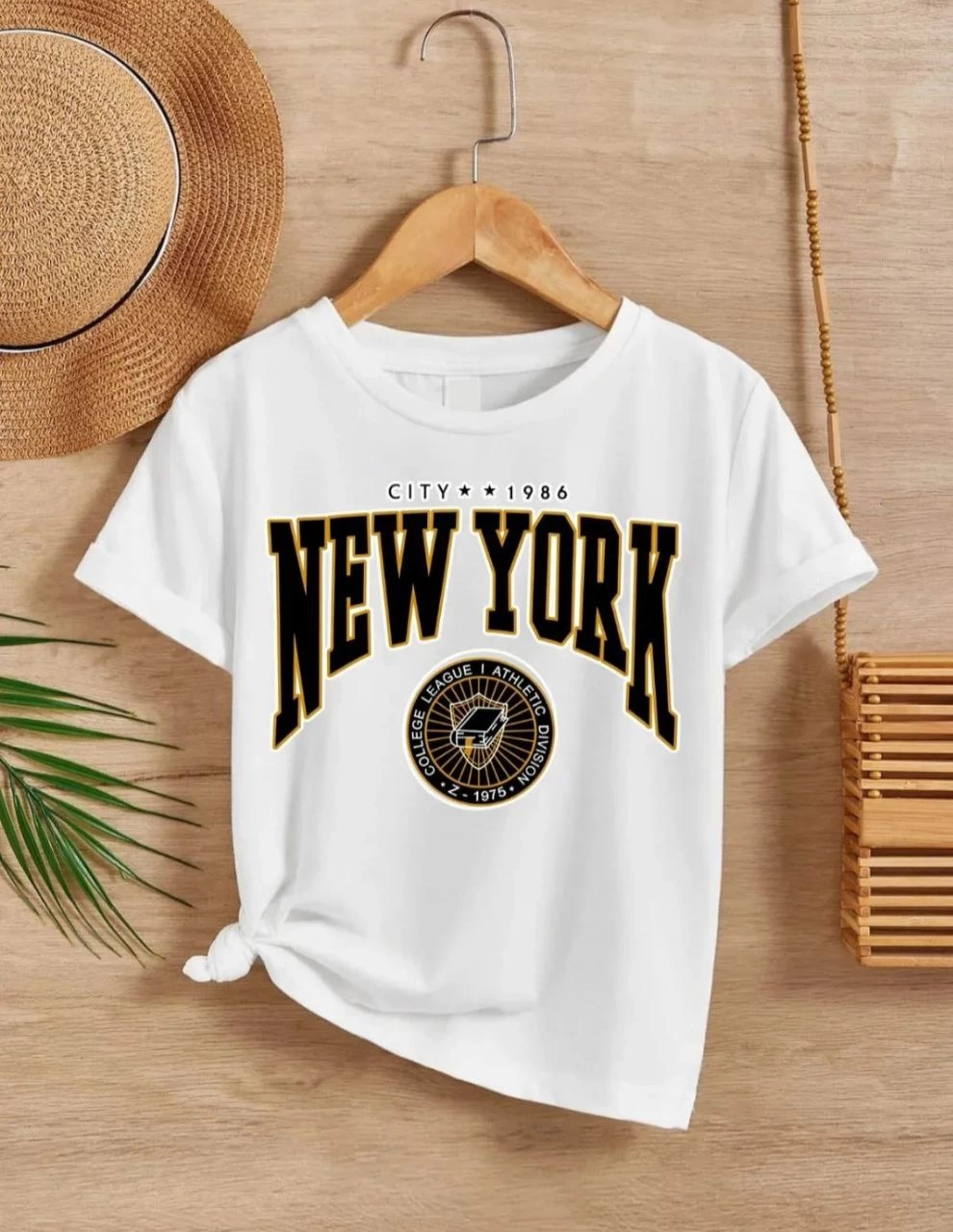 ASSEMA Çocuk Unisex Baskılı T-Shirt - Beyaz