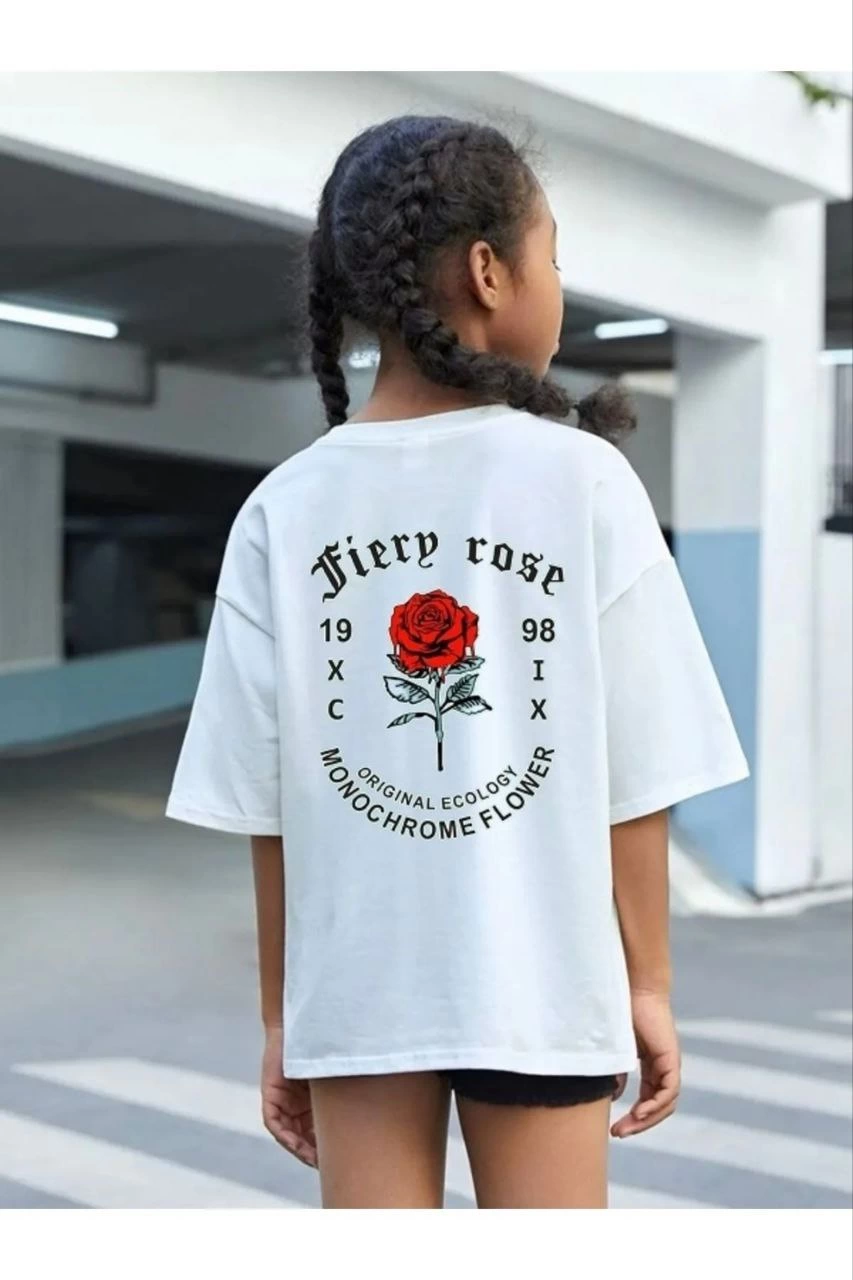 ASSEMA Çocuk Unisex Baskılı T-Shirt - Beyaz