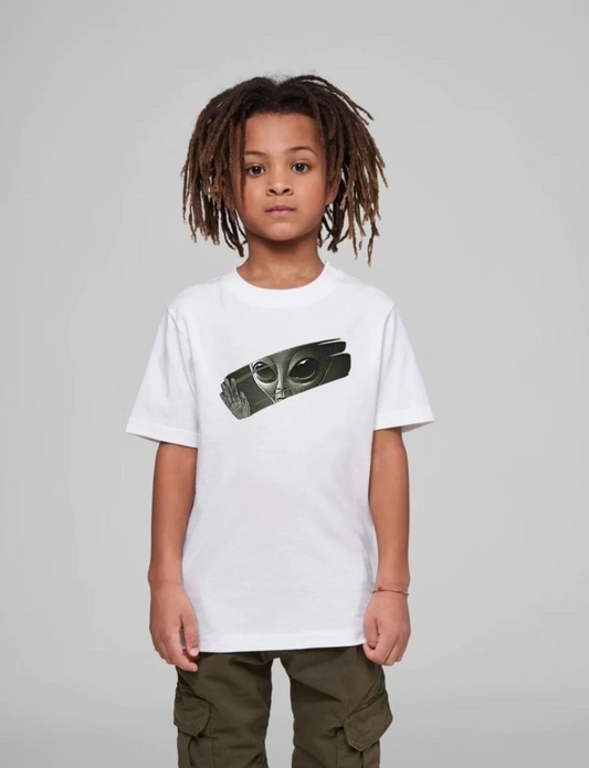 ASSEMA Çocuk Unisex Baskılı T-Shirt - Beyaz