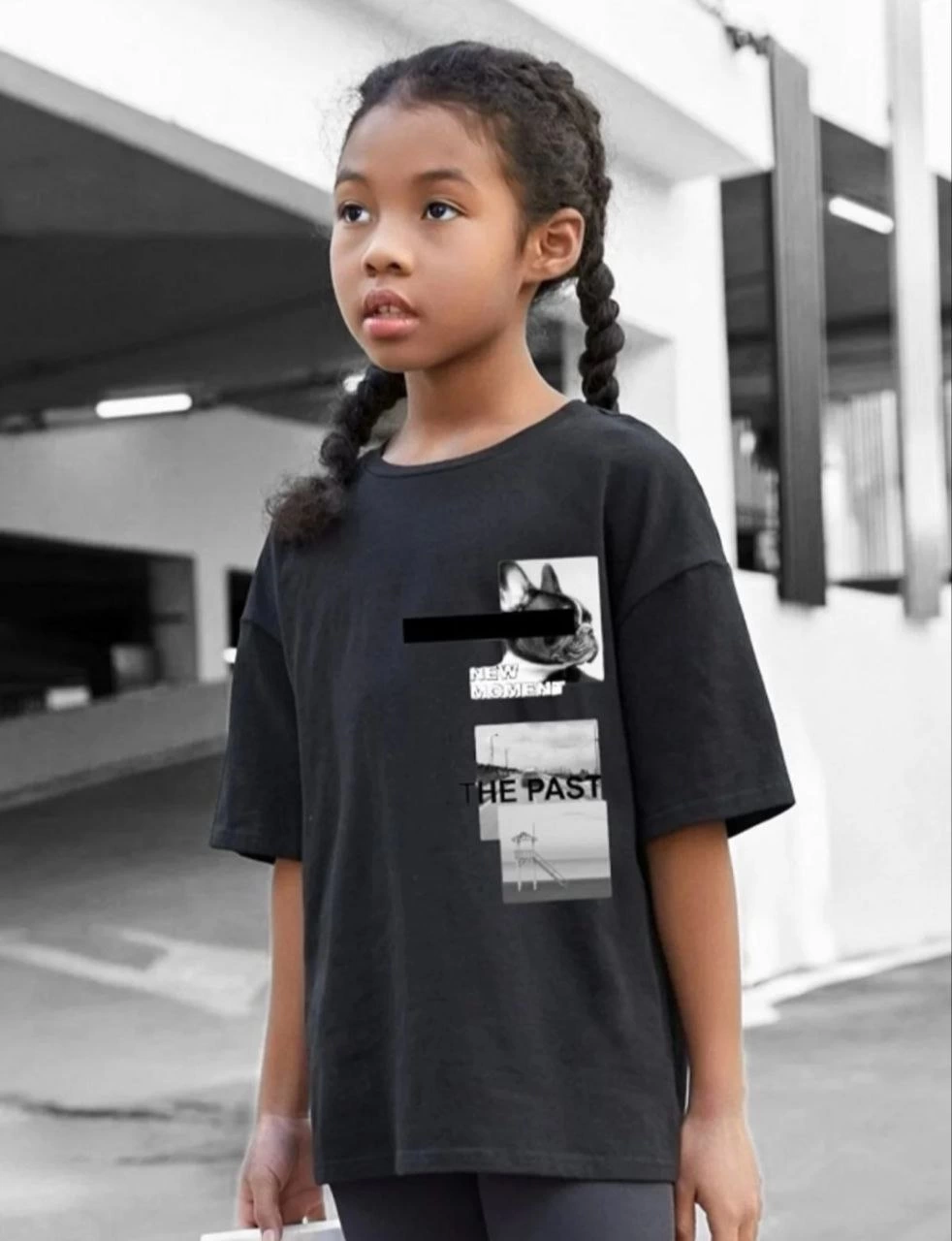 ASSEMA Çocuk Unisex Baskılı T-Shirt - Siyah