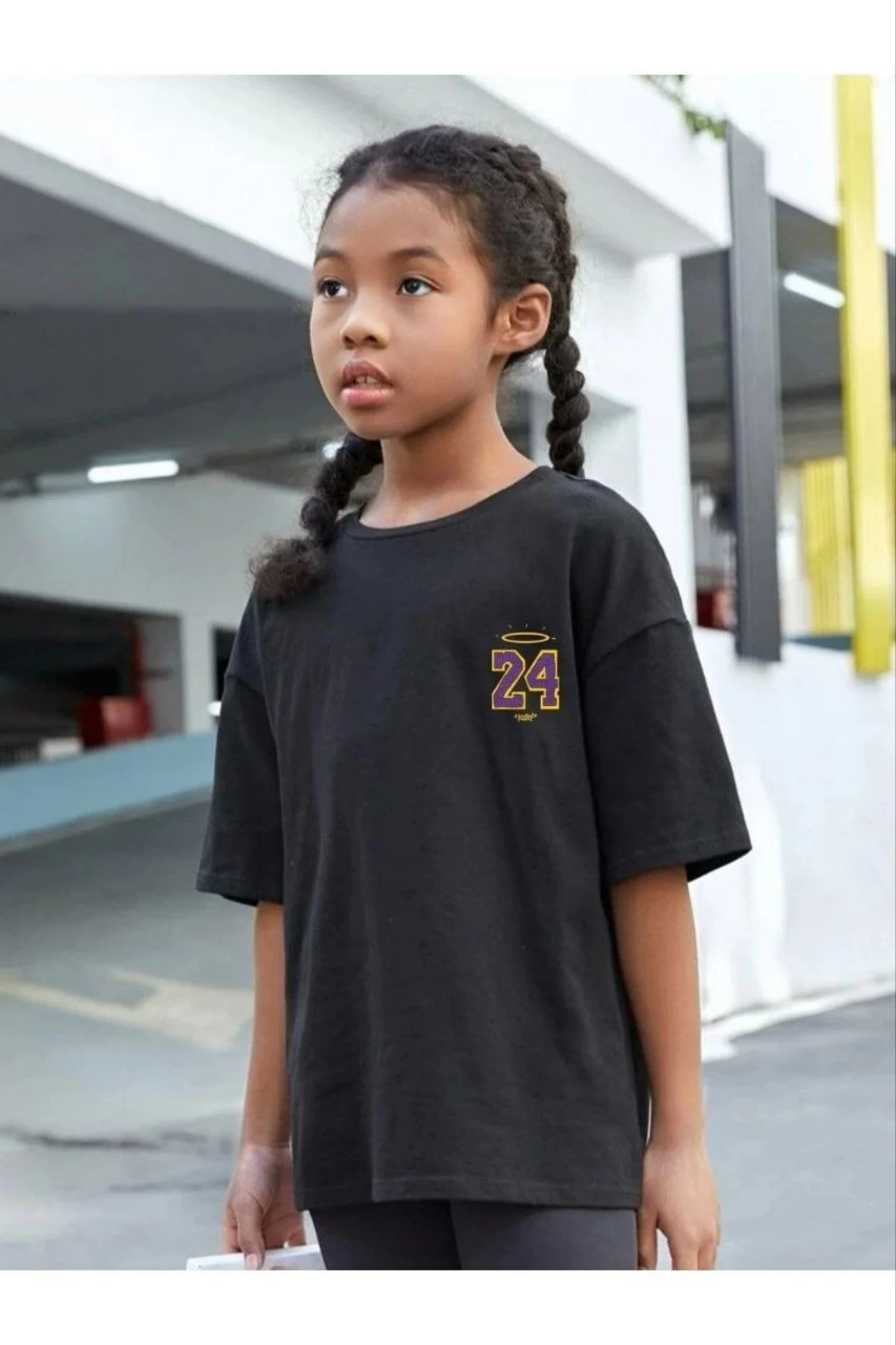 ASSEMA Çocuk Unisex Baskılı T-Shirt - Siyah