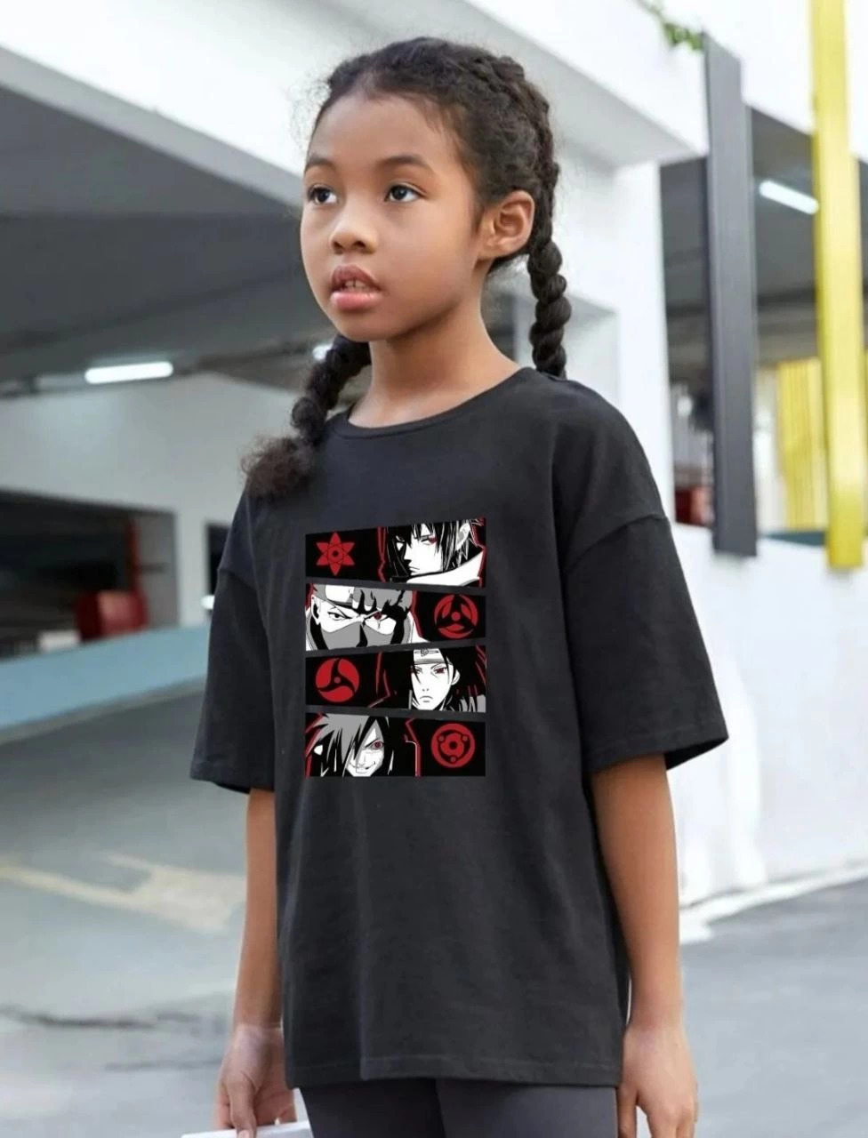 ASSEMA Çocuk Unisex Baskılı T-Shirt - Siyah