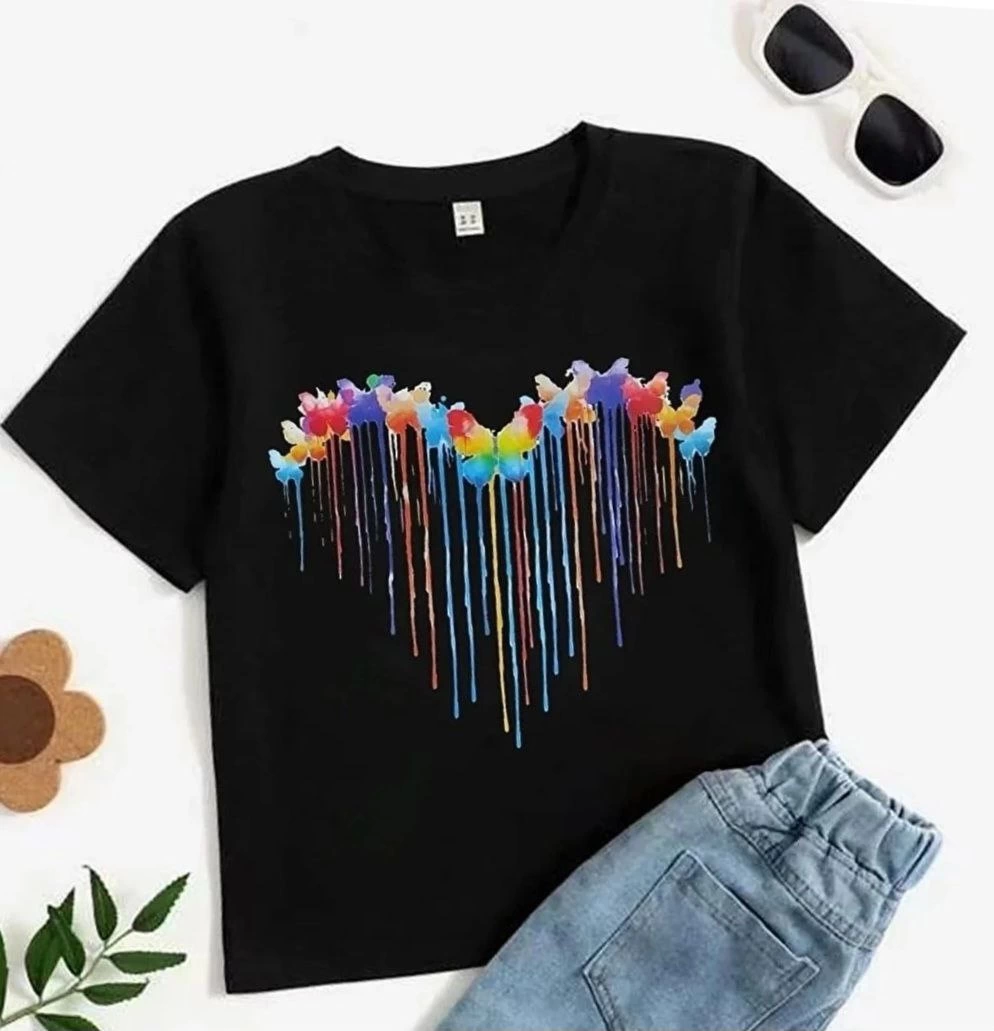 ASSEMA Çocuk Unisex Baskılı T-Shirt - Siyah