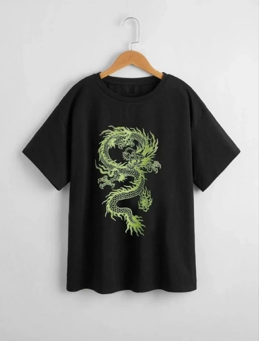 ASSEMA Çocuk Unisex Baskılı T-Shirt - Siyah