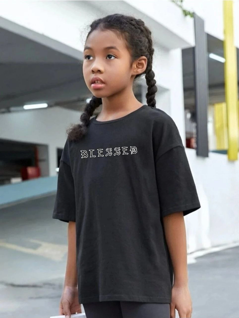 ASSEMA Çocuk Unisex Baskılı T-Shirt - Siyah