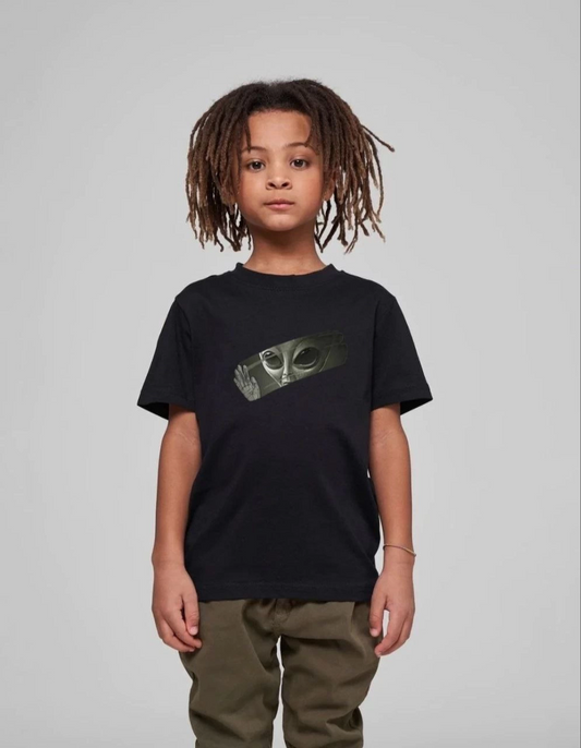 ASSEMA Çocuk Unisex Baskılı T-Shirt - Siyah