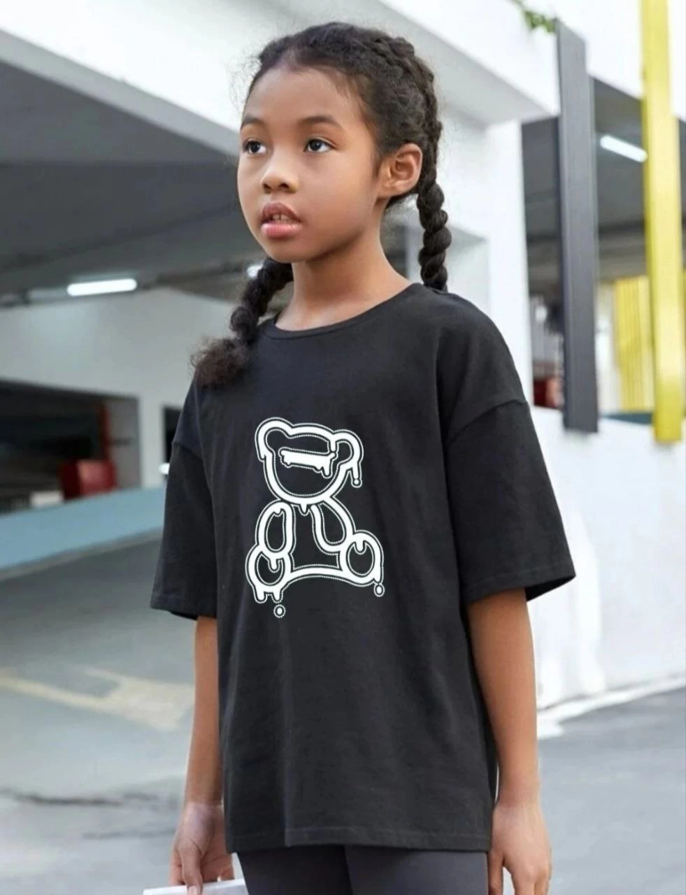 ASSEMA Çocuk Unisex Baskılı T-Shirt - Siyah