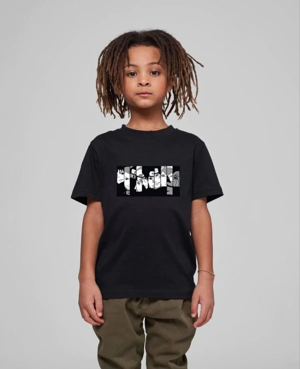 ASSEMA Çocuk Unisex Baskılı T-Shirt - Siyah