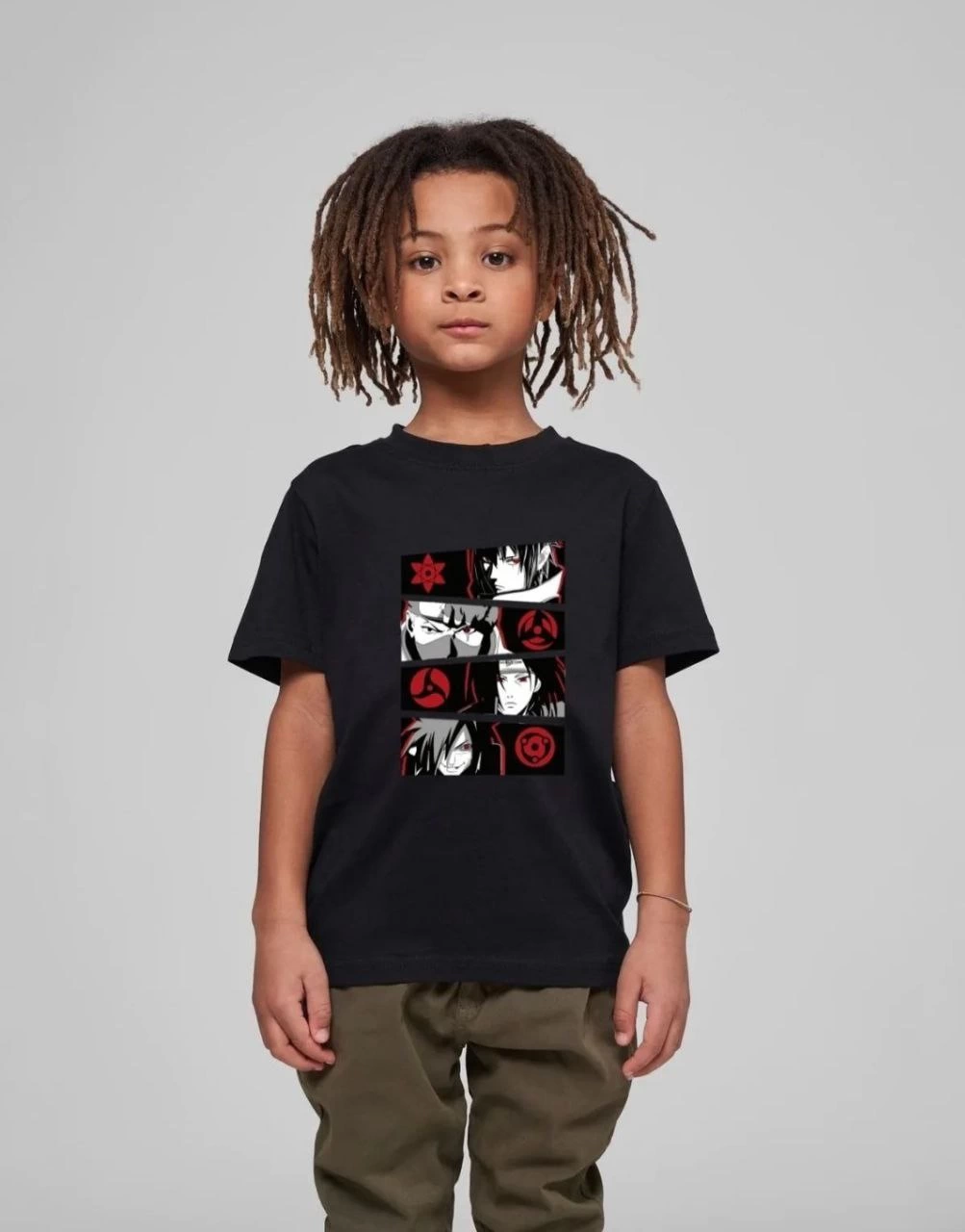 ASSEMA Çocuk Unisex Baskılı T-Shirt - Siyah