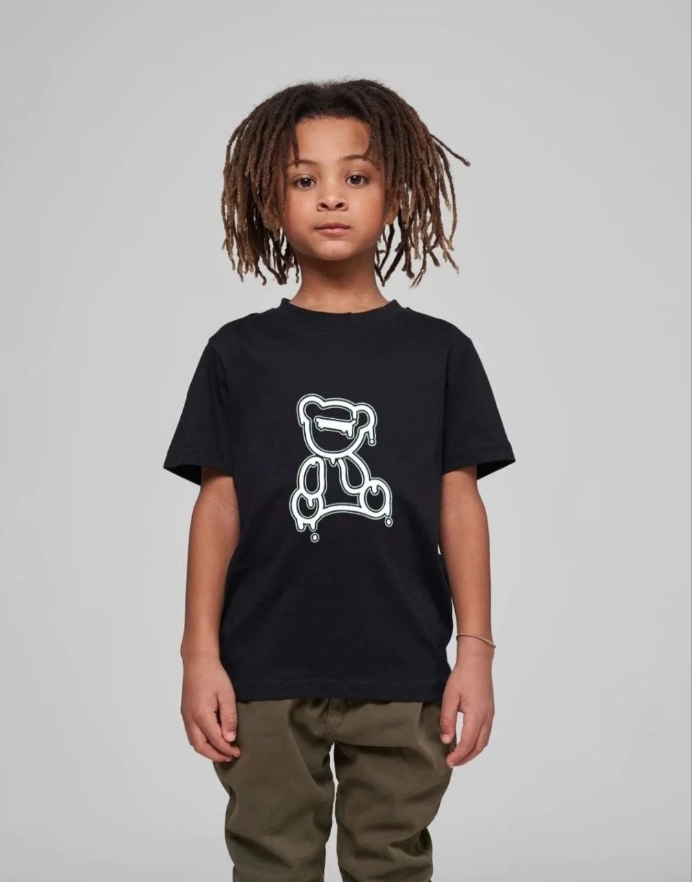 ASSEMA Çocuk Unisex Baskılı T-Shirt - Siyah