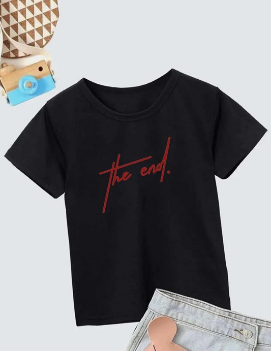 ASSEMA Çocuk Unisex Baskılı T-Shirt - Siyah