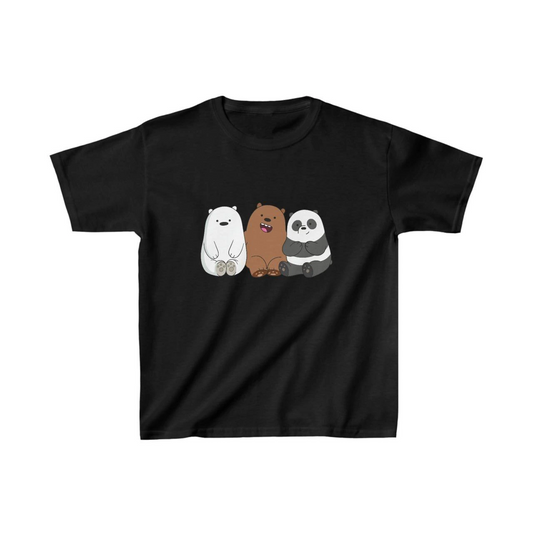 ASSEMA Çocuk Unisex Baskılı T-Shirt - Siyah