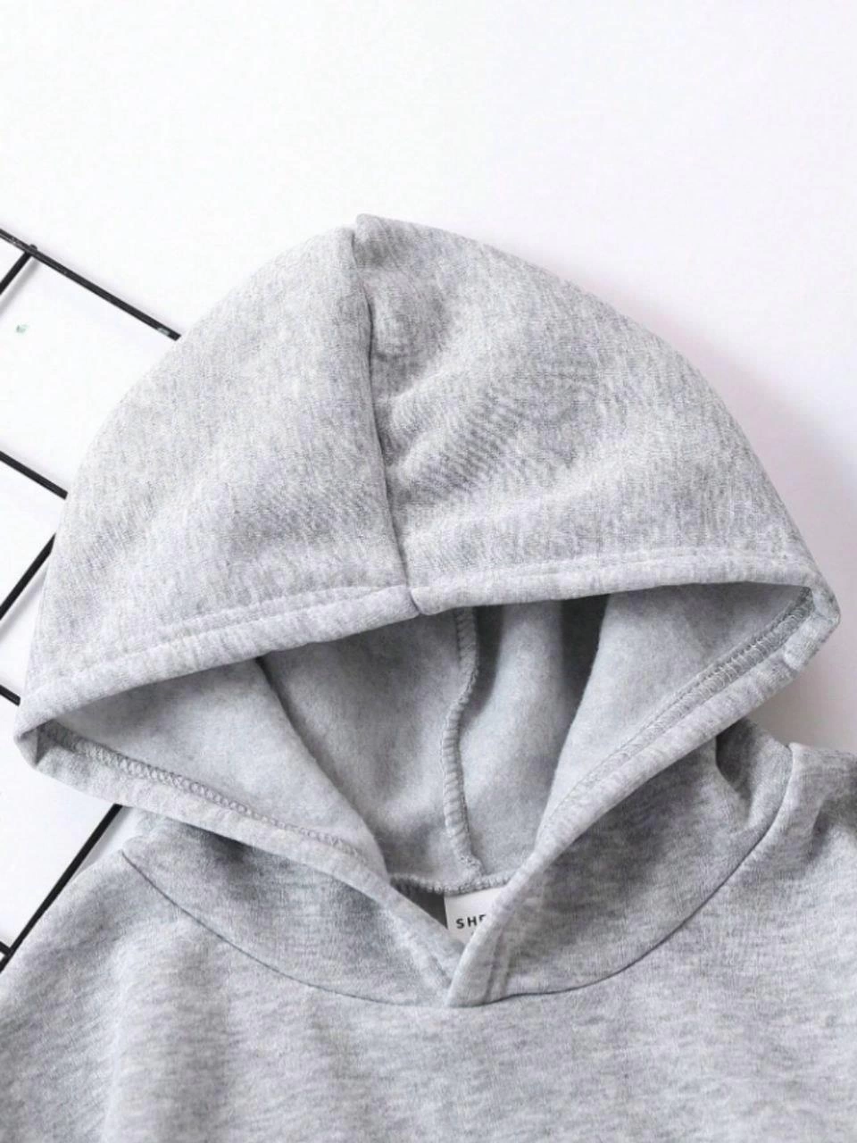 ASSEMA Çocuk Unisex Kapüşonlu Naruto Baskılı Pamuklu Sweatshirt - Gri