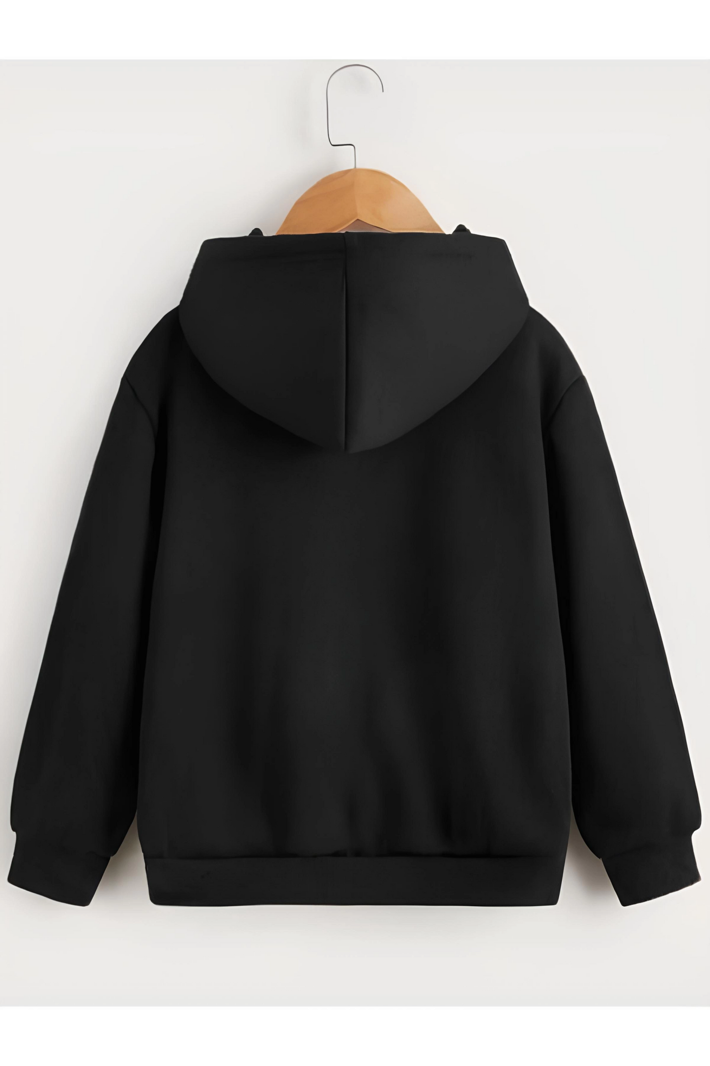 ASSEMA Çocuk Unisex Kapüşonlu Tatlı Kedi Baskılı Sweatshirt - Siyah
