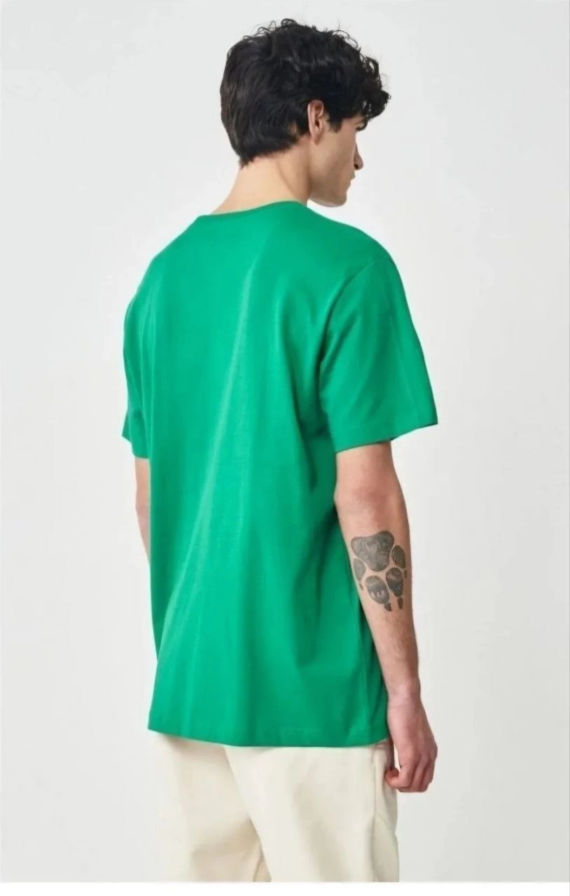 ASSEMA Erkek Düz  Kısa kol  Penye T-shirt- Yeşil
