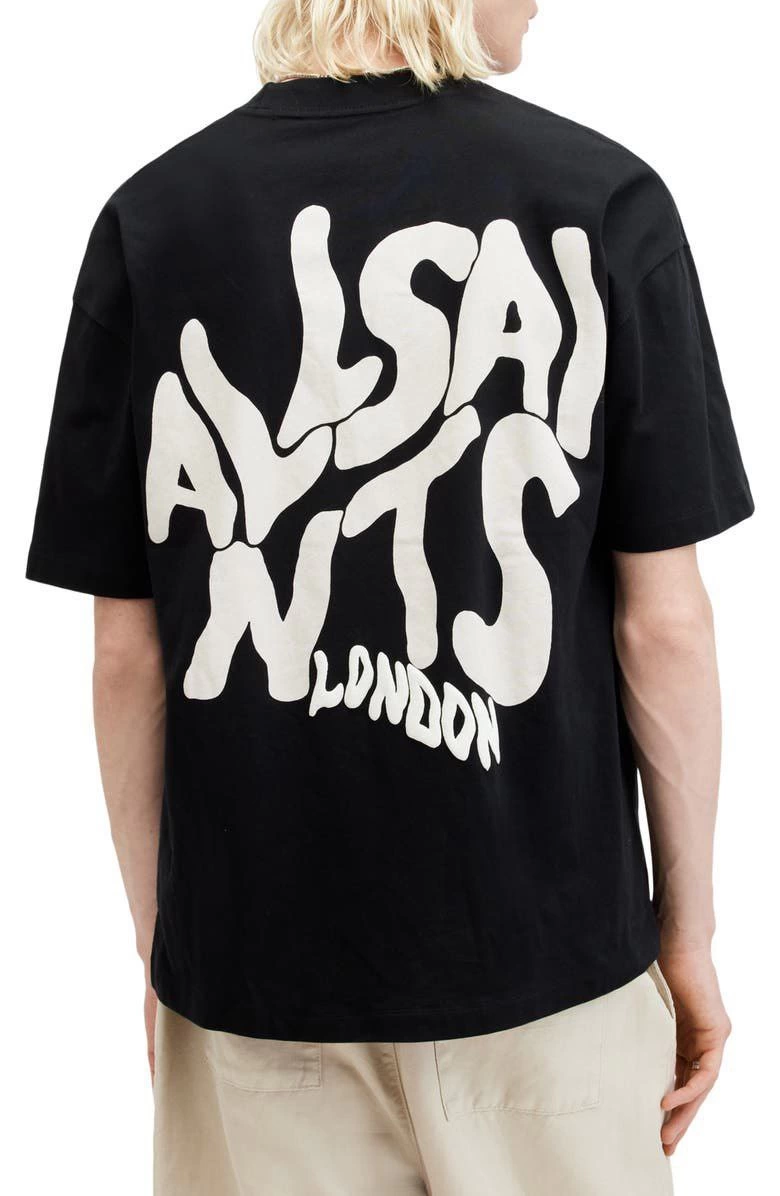 ASSEMA Erkek Baskılı Oversize Kısa kol  T-shirt - Siyah