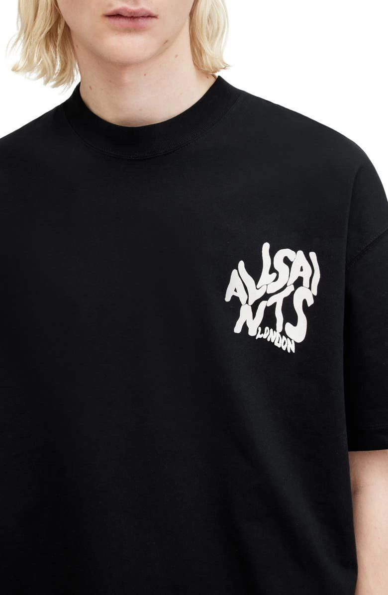 ASSEMA Erkek Baskılı Oversize Kısa kol  T-shirt - Siyah