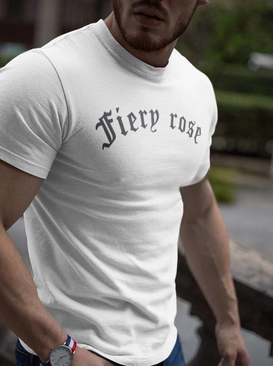 ASSEMA Erkek Bisiklet Yaka Baskılı Kısa kol T-Shirt - Beyaz