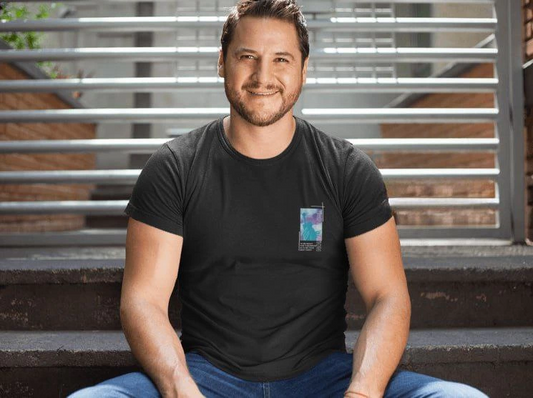 ASSEMA Erkek Bisiklet Yaka Baskılı Kısa kol T-Shirt - Siyah