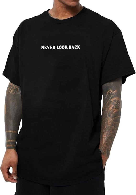 ASSEMA Erkek Baskılı T-Shirt Kısa Kol Bisiklet Yaka Regular Fit Rahat Kalıp Tişört - Siyah
