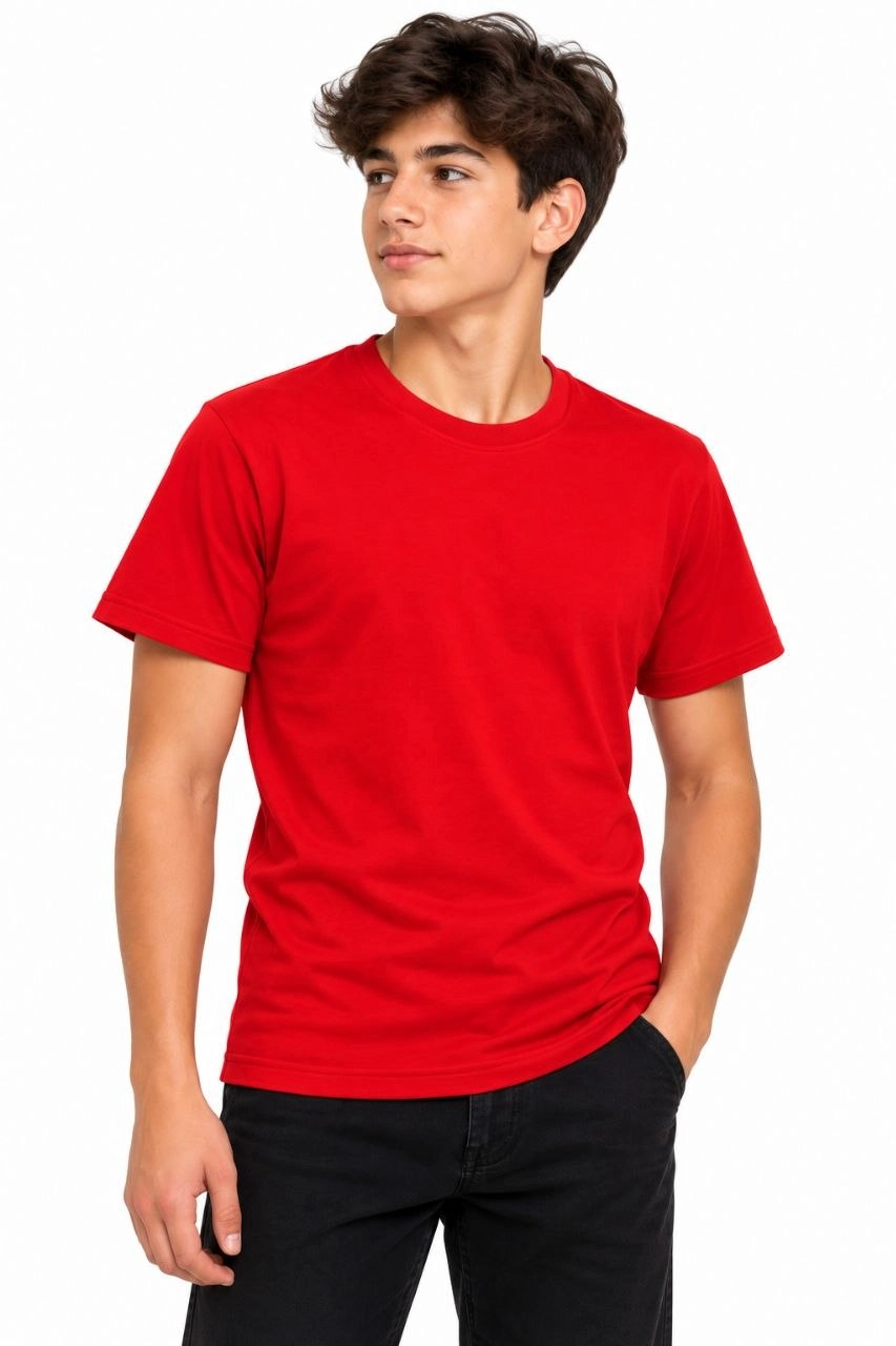Erkek Çocuk Basic Bisiklet Yaka Kısa Kollu Slim Fit Yazlık Tişört